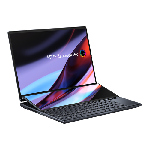 ASUS ZenBook Pro 14 Duo OLED UX8402ZE-M3050W i7-12700H Computer portatile 36,8 cm (14.5") Touch screen WQXGA+ Intel® Core™ i7 16 GB LPDDR5-SDRAM 512 GB SSD NVIDIA GeForce RTX 3050 Ti Wi-Fi 6E (802.11ax) Windows 11 Home Nero